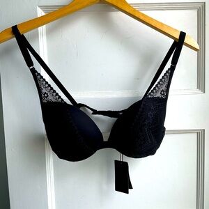Cosabella Vittoria Push Up Bra, 34C, Black
